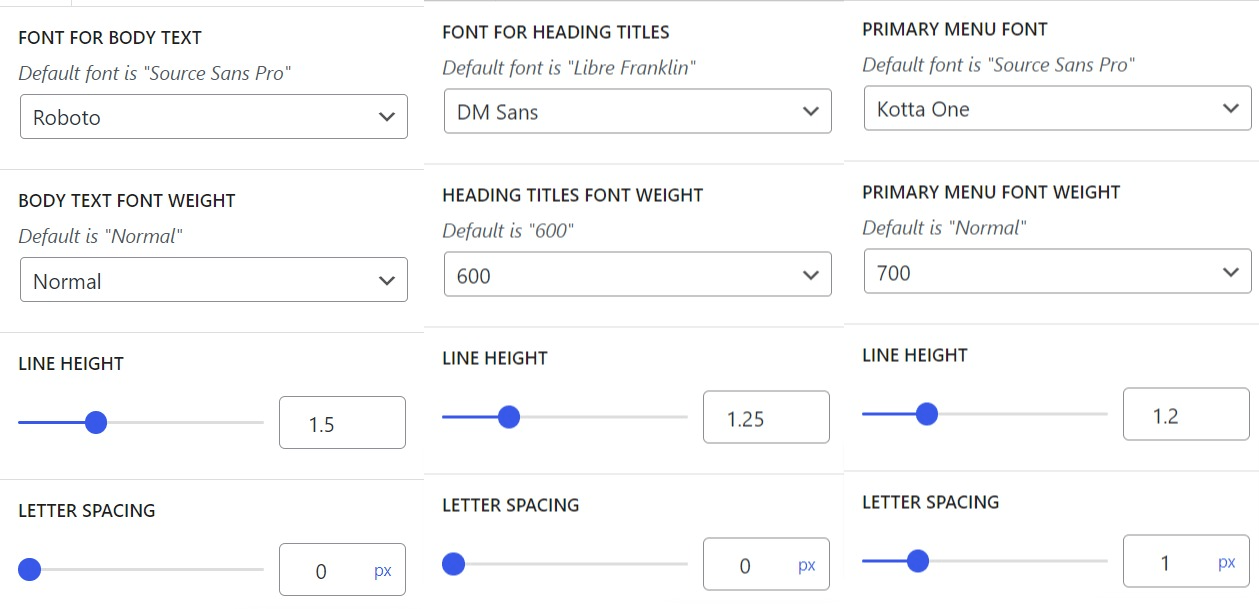 Typography Options | UnfoldWP Documentation